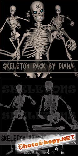 Skeleton Brushes & Skeleton PNG Cliparts by Diana