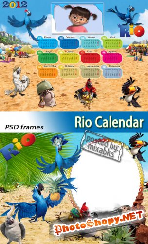 Календарь Рио | Calendar Rio  (2 layered PSD)