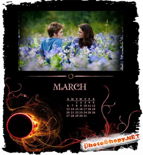 Календарь Сумерки | Eclipse Calendar (PNG frames)