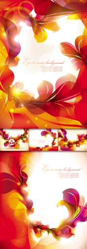 Backgrounds glow bright floral patterns