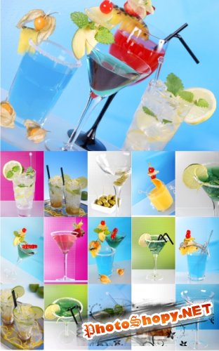 Летние Коктейли | Summer Cocktails (HQ clipart)