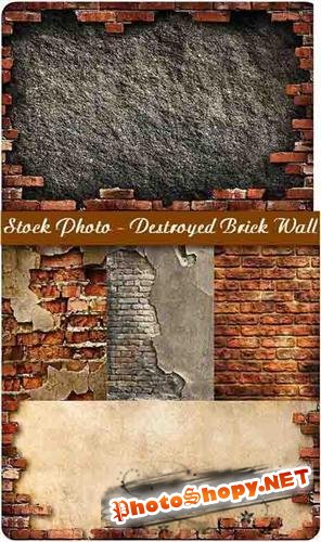 Stock Photo - Разрушенные кирпичные стены