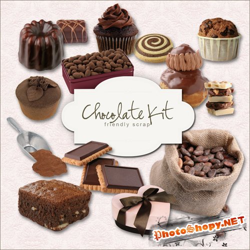 Scrap-kit - Chocolate Set
