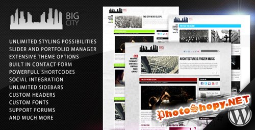Themeforest Big City - Personal and Blog Theme v1.4 for Wordpress 3.x