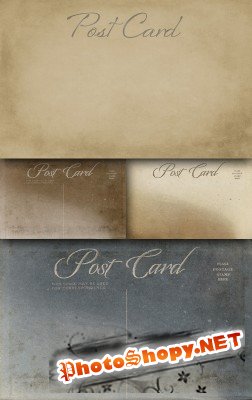 Post card set of textures
