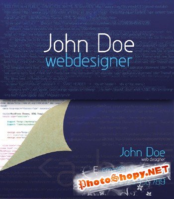 Webdesigner business card