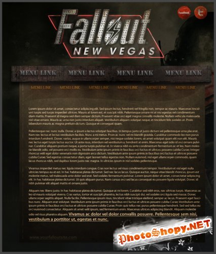 Fallout New Vegas website PSD