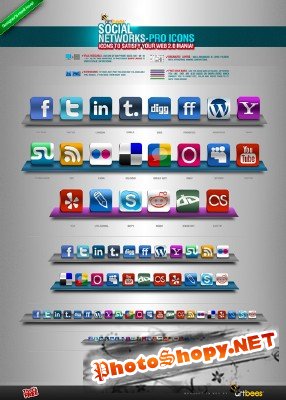 Social Networks Pro Icons