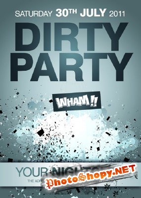 Dirty party flyer