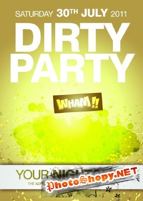 River Dirty Party Flyer