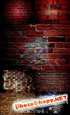 A set of textures of brick wall