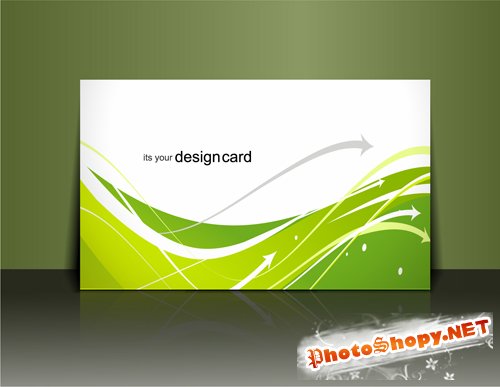 Very Nice Vector Green Business Card Templates