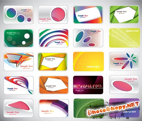 Colorful Variety Of Trendy Business Card