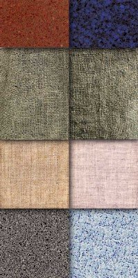 A set of fabric textures
