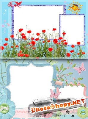 Photo Frame - Red Poppies