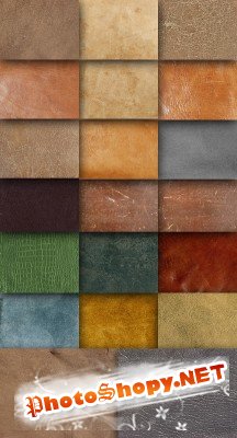 A large set of leather textures
