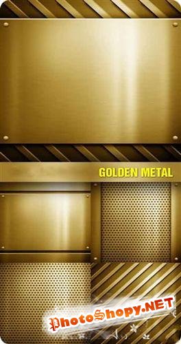 Золотые металлические фоны