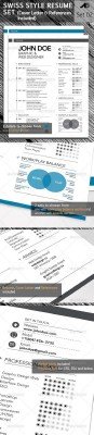 GraphicRiver - 3-Piece Swiss Style Resume set