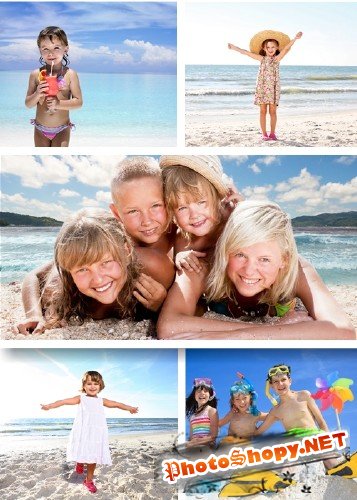 Дети на пляже - фотосток | Kids on the Beach