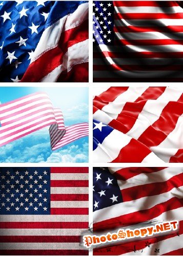 Американский флаг - растровый клипарт | American Flags