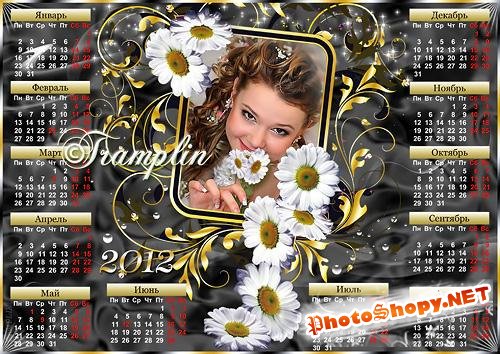 Календарь-Рамка  2012  с ромашками - Лепесткам свои желанья загадаю