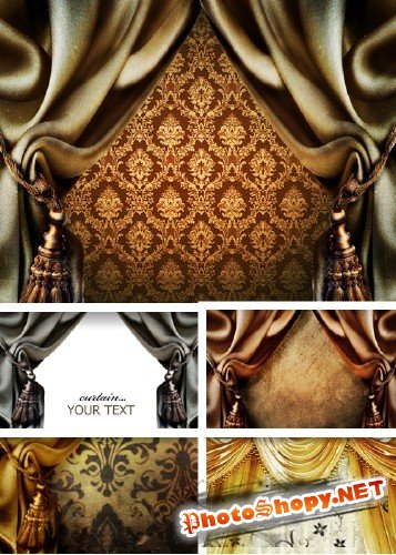 Роскошный золотой занавес в винтажном стиле | Luxury gold Curtains