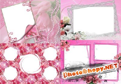 Photo Frame - Pink Flowers