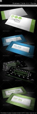 GraphicRiver - Business cards 4 in 1 Bundle