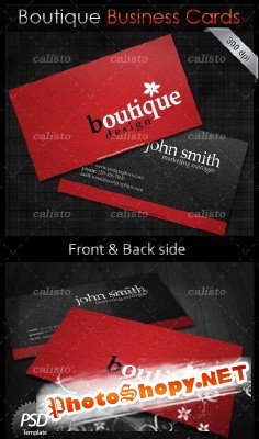Boutique business card PSD Template