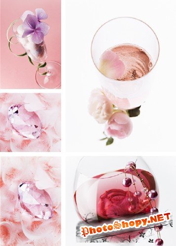 Растровый клипарт - Прекрасные розовые предметы