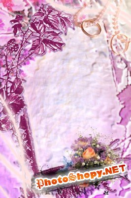 Photo Frame - Purple flowers