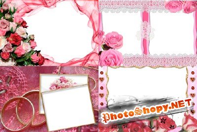 Photo Frame - Pink Flowers