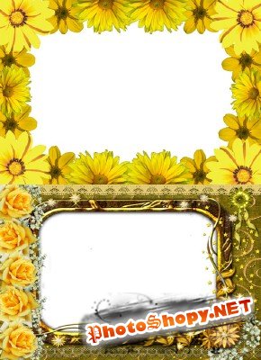 Photo Frame - Spring Yellow Flowers
