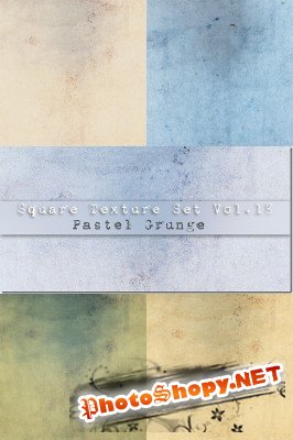 Square Texture Set Pastel Grunge