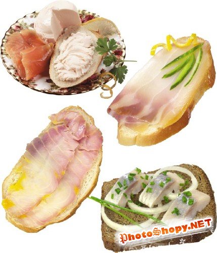 Фотосток: Бутерброды с рыбой и морепродуктами