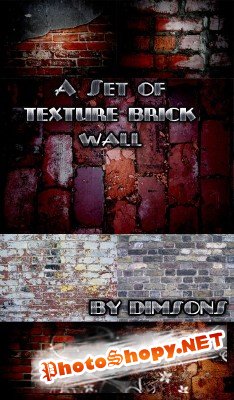 A set of texture brick wall