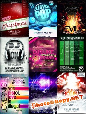 Party/Concert Flyer Template pack # 2
