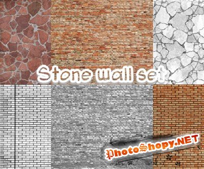 Stone wall texture collection