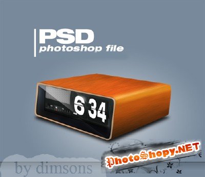Retro Clock PSD