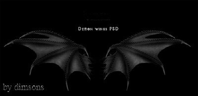 Demon wings psd