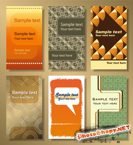 Set Of Vector Business Cards 01