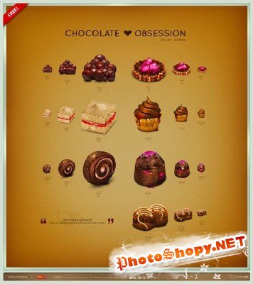 Chocolate Obsession Icon Set