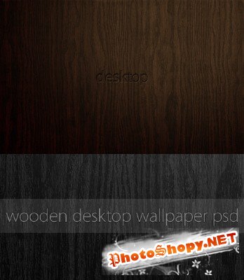 Wooden Desktop Wallpaper PSD