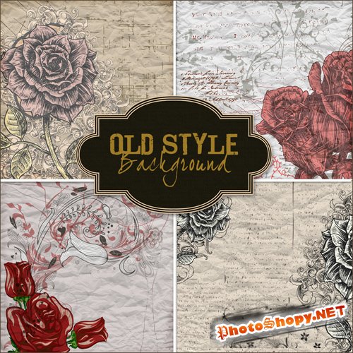 Textures - Old Style Roses Backgrounds