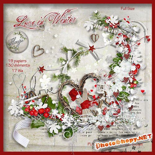 Scrap-set - Love in Winter by Florju