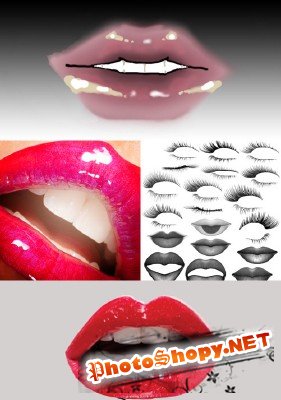 Lips and Lashes psd files