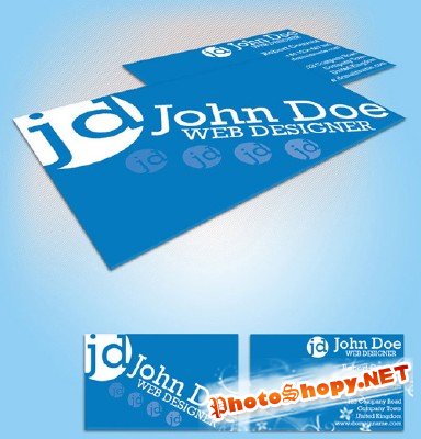 Blue Simple Business Cards