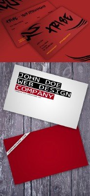 Tattooist Business Template and red modern business card