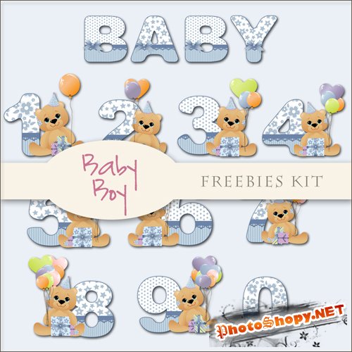 Scrap-kit - Baby Boy Alphabet