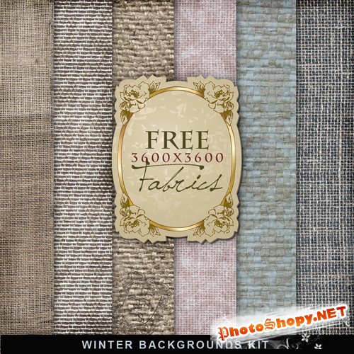 Textures - Winter Fabric Backgrounds #1